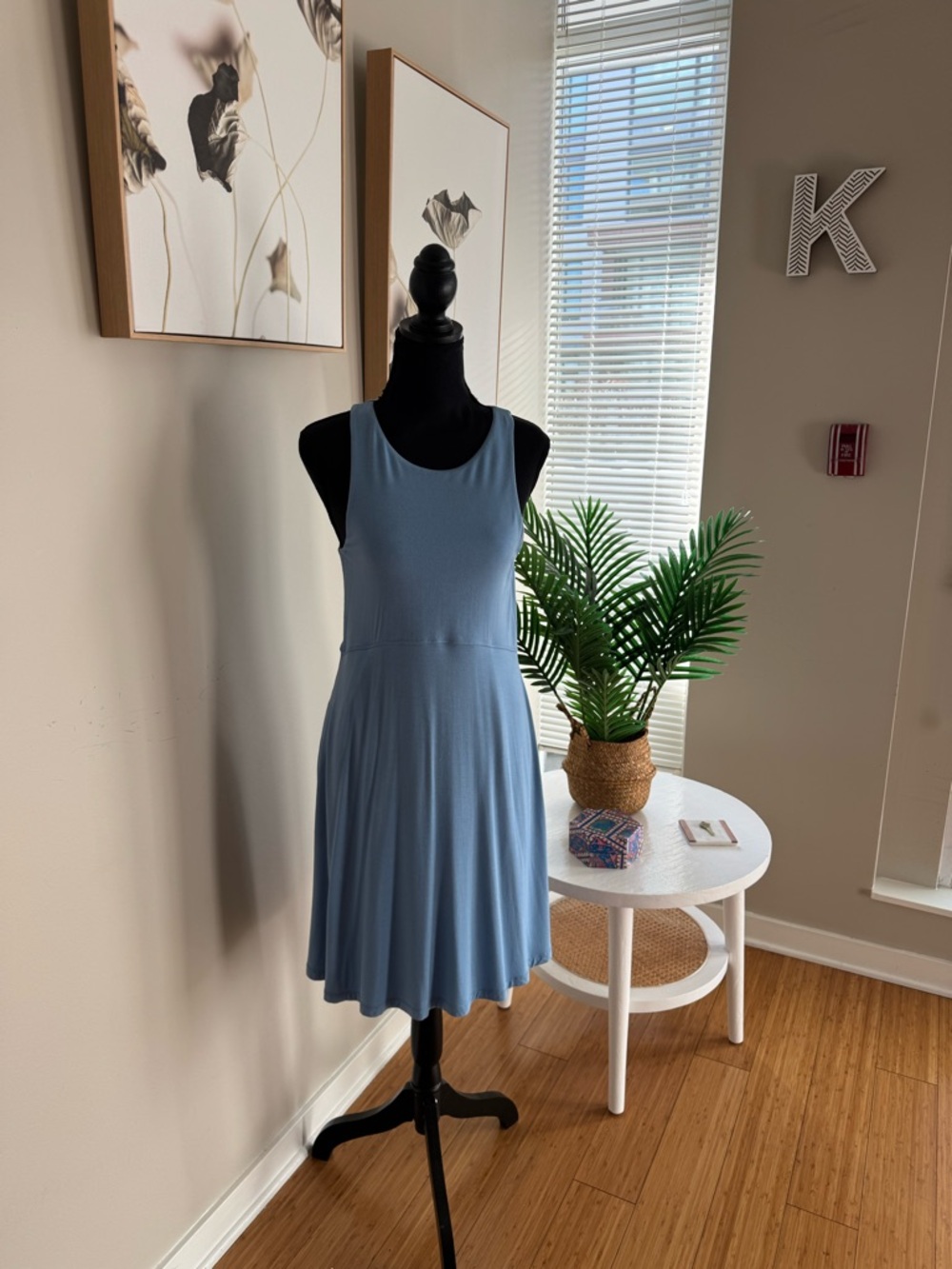 Kit and Ace Soft Blue Sleeveless Scoop Neck Mini Dress 👗